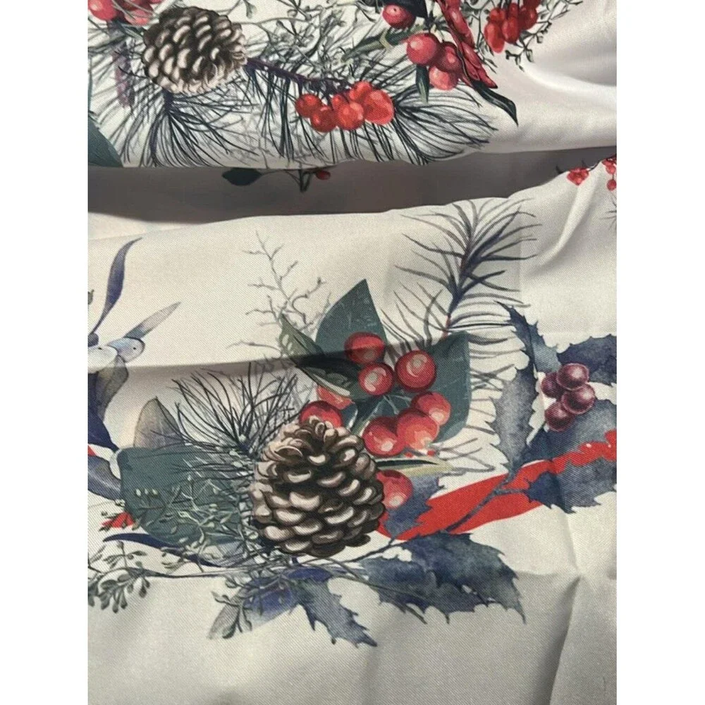 NEW 60” Round Winter Tablecloth